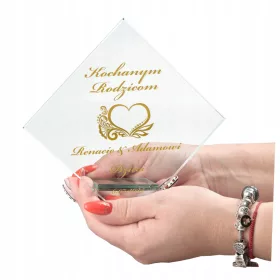    Gadget-Glasstatue mit Gravur „Dankeschön“ als Geburtstagsgeschenk 18-99