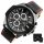  G. ROSSI EXKLUSIVE HERRENUHR +BOX +GRAVUR, Chronograph mit Datumsanzeige, Leder