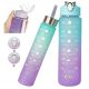  2x WASSERFLASCHE GYM SCHULE MOTIVIERENDE MESSFLASCHE 2 Stück 600+ 300ML