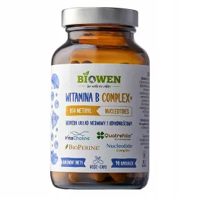   BIOWEN Vitamin B Komplex mit Nukleotiden - Unterstützt Energie und Nervensystem - 90 Kapseln