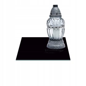  KERZENSTÄNDER AUS GLAS 40x40cm Schwarz 486h