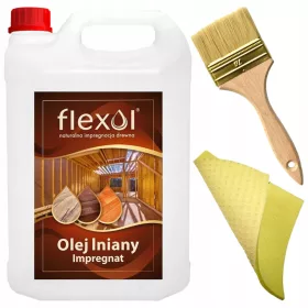   Flexol Leinöl, natürliche Holzimprägnierung, 5 l + 2 weitere Produkte