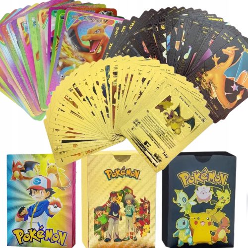  POKEMON-KARTEN 3in1 REGENBOGEN GOLD SCHWARZ 165 Stück