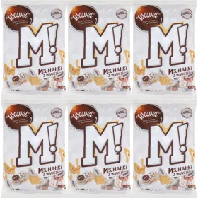   Wawel Michałki Białe - Knusprige Erdnusspralinen in Weißer Schokoladenhülle, 1 kg (6er Pack)