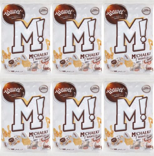 Wawel Michałki Białe - Knusprige Erdnusspralinen in Weißer Schokoladenhülle, 1 kg (6er Pack)