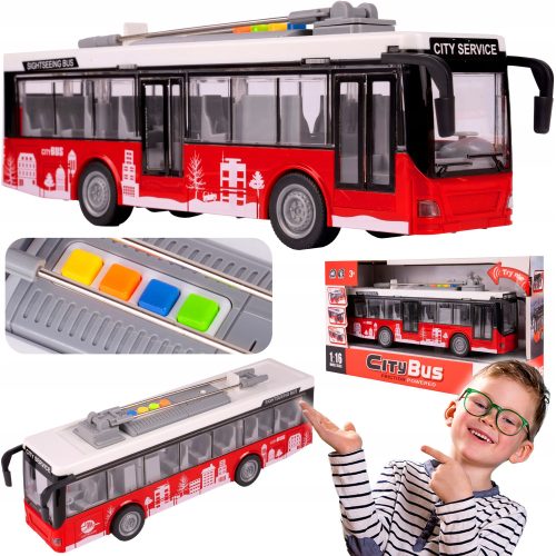  ANGETRIEBENER BUS MIT TON UND LICHT 1:16, ÖFFNENDE TÜREN