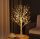 DEKORATIVER WEIHNACHTSBAUM, LEUCHTENDE LED-BIRKE, 50 cm, WARMWEISSE LAMPEN