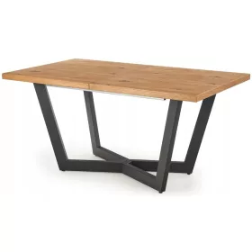    Halmar MASSIVE rechteckiger ausziehbarer Tisch 160 x 90 x 77 cm, Natureiche