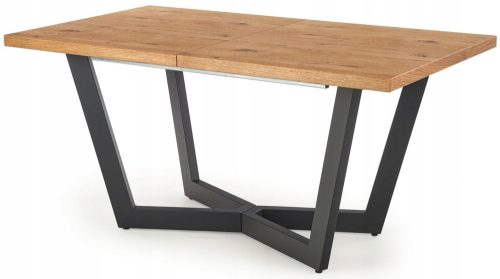  Halmar MASSIVE rechteckiger ausziehbarer Tisch 160 x 90 x 77 cm, Natureiche