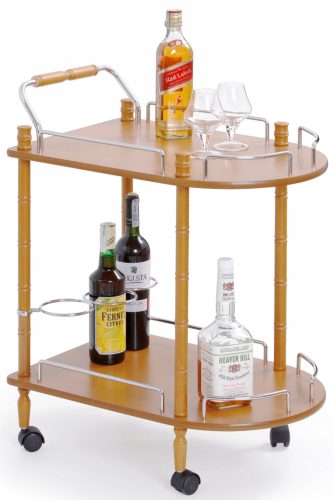  Halmar Bar ovaler Couchtisch 60 x 40 x 75 cm, helle Buche