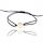  Armband an schwarzem Band aus 585er Gold mit Kleeblatt