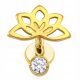  GOLD LABRET OHRRING HELIX ZIRKONIA TITAN 1,2/7