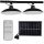 Straßenlaternen für den Garten Izoxis 21806 doppelt hängende Solarlampe 80 W 6000 lm