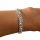  Elegantes Zirkonia-Armband, 2-reihig, Silber, Hochzeit, Silvester