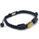  ARMBAND Schnur Citrin Turmalin Lava 16,5cm schwarz [B784]