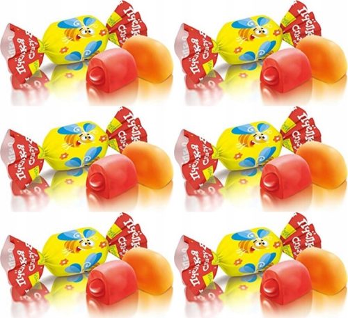 Crazy Bee Roshen Fruchtgummi mit Saftfüllung, 1 kg, 6er-Pack