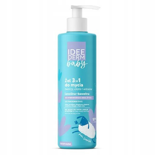  IDEE DERM Baby Gel 3in1 zum Waschen von Gesicht, Körper und Haaren 400 ml