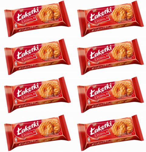 San Łakotki Deserowe: Knusprige Kekse mit Zucker, 168g, 8er Pack
