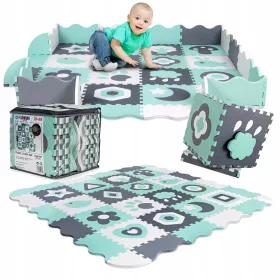    PÄDAGOGISCHE Puzzlematte XXL 151x151cm dicker Laufstall FALTBARE Elemente