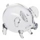  KROSNO Sparschwein aus Glas, transparent, glatt und leicht zu zerbrechen