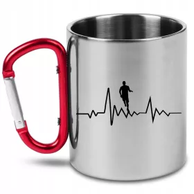    Tasse mit Karabiner für einen Läufer, Läufer, Laufen, Lauf + Name, 23