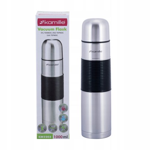 Thermoskanne Für Suppen Kamille Getränkethermoskanne, 1 l, Silber