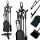 KAMINGERÄTE-SET ZUBEHÖR 5 STÜCK STAND METALLHAKENBÜRSTE