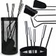 KAMINGERÄTE-SET ZUBEHÖR 5 STÜCK STAND METALLKORB SWEEP