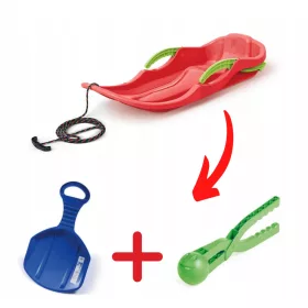    Schlitten mit Bremse + Apfelgleiter + Kulkomat-Schneeballform