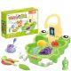  Spülbecken, Spülbecken, Küche für Kinder, Wasserband, Geschirr, Früchte, Frosch