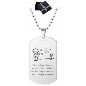    DER KLEINE PRINZ UND DER FUCHS ANHÄNGER HALSKETTE ERKENNUNGSMARKE