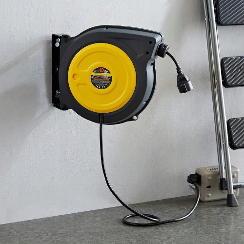 AmazonCommercial Spulenverlängerungskabel 15 m 1 Stk. Buchsen schwarz