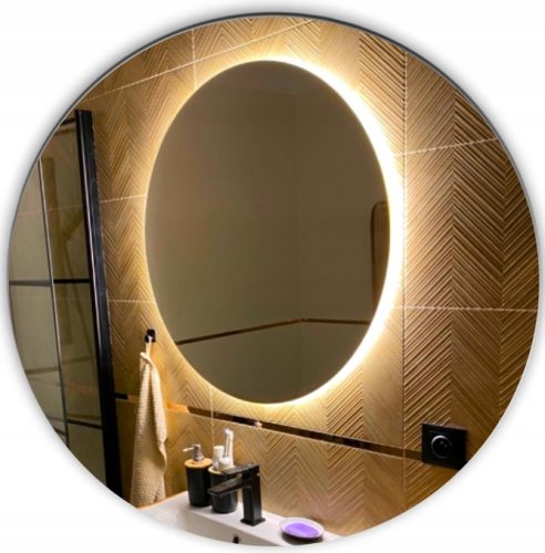  Runder Spiegel mit LED-Beleuchtung, Ø 90 cm, Badezimmer