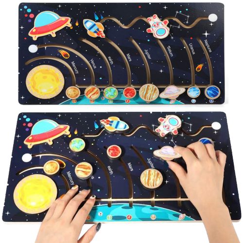  HÖLZERNES SONNENSYSTEM MONTESSORI-PLANETEN-DENKSPIEL