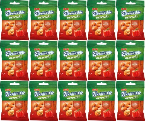 Paprikageschmack Erdnüsse 70g - Aksam Beskidzkie (15 Packungen)