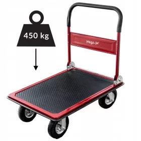   Lagerplattform-Transportwagen 450 KG PNEUMATISCHE RÄDER Mega-M