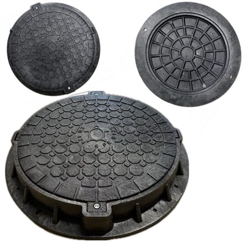 Abdeckung Mannloch für Klärgrube Brunnen Ø600/800 Klasse B125 (12,5 t)