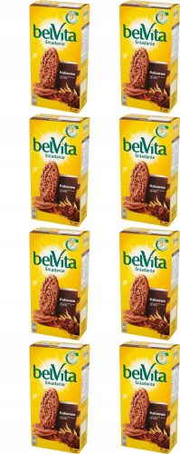 belVita Kakao-Vollkornkekse 300 g, 8er Pack - Gesunder, Energiespendender Snack