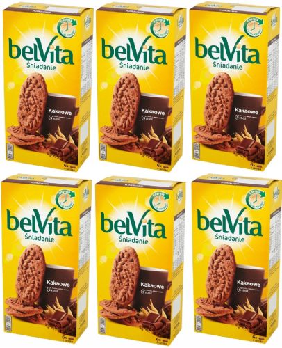 BelVita Kakaogeschmack Vollkornkekse 300g, 6-Pack