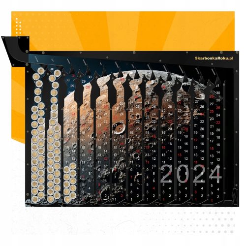 Coole, lustige Gadgets Kalender 2024 Mond | Sparschwein für 5 PLN für 2024