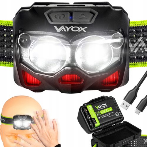  LED-SCHEINWERFER WIEDERAUFLADBAR, WASSERDICHT USBC-SCHEINWERFER 500lm PRO VAYOX