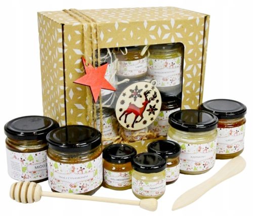  Honigset, Weihnachtsgeschenk, Weihnachtsgeschenkset mit Honig