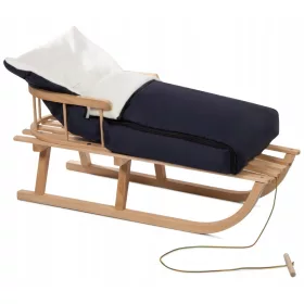  Traditioneller Holzschlitten IG Holzschlitten + Schlafsack