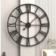 Uhr für zu Hause Loft-Wanduhr schwarz 50cm