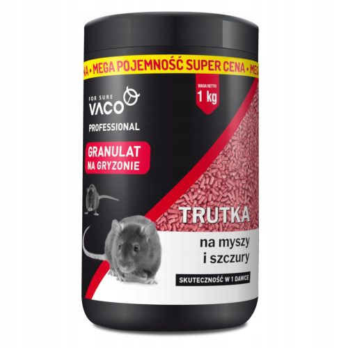  VACO PROFESSIONAL Granulat Mäuse- und Rattengift (Glas) - 1 kg