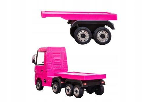  Auflieger für batteriebetriebenen Mercedes Actros für Kinder – Pink