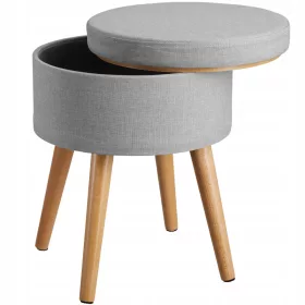  TecTake gepolsterter Sitzpouf, Grautöne