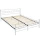  TecTake 1 Metall-Doppelbett 140x200 weiß