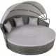  TecTake Santorin Technorattan Gartenmöbel-Set, grau, 13-teilig.