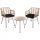  TecTake Tisch und Stühle, Kunststoff 1, Beige und Braun